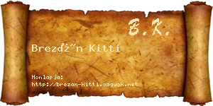 Brezán Kitti névjegykártya